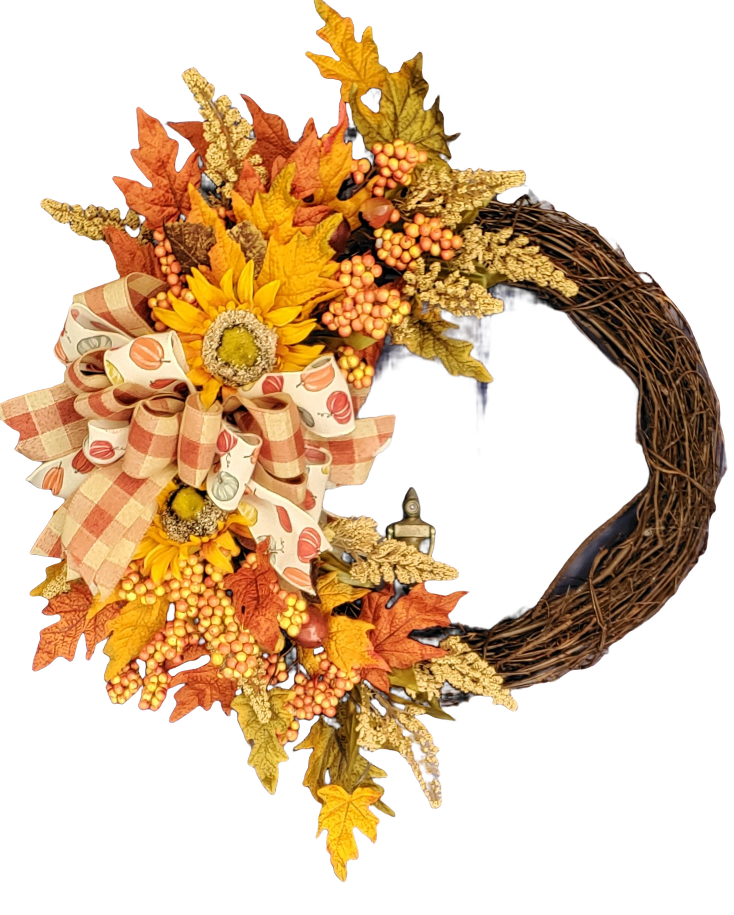 Floral autumn wreath