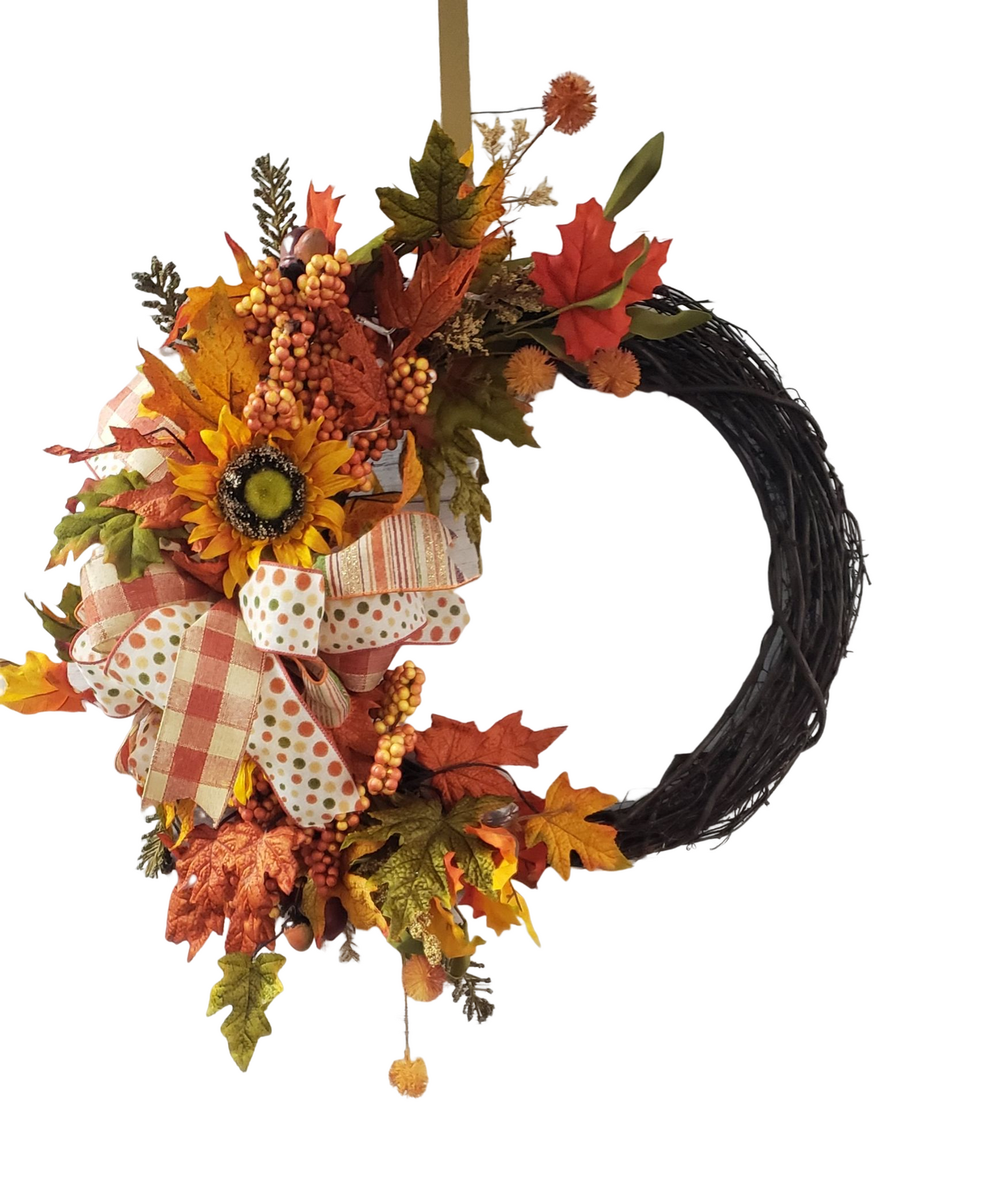 Floral autumn wreath