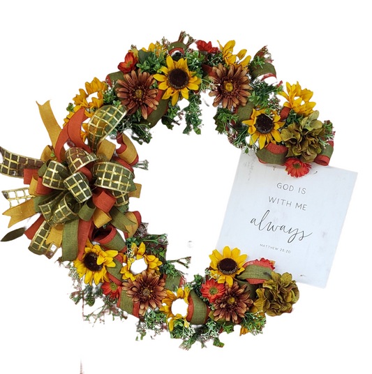 Terracotta sunflowers Wreath